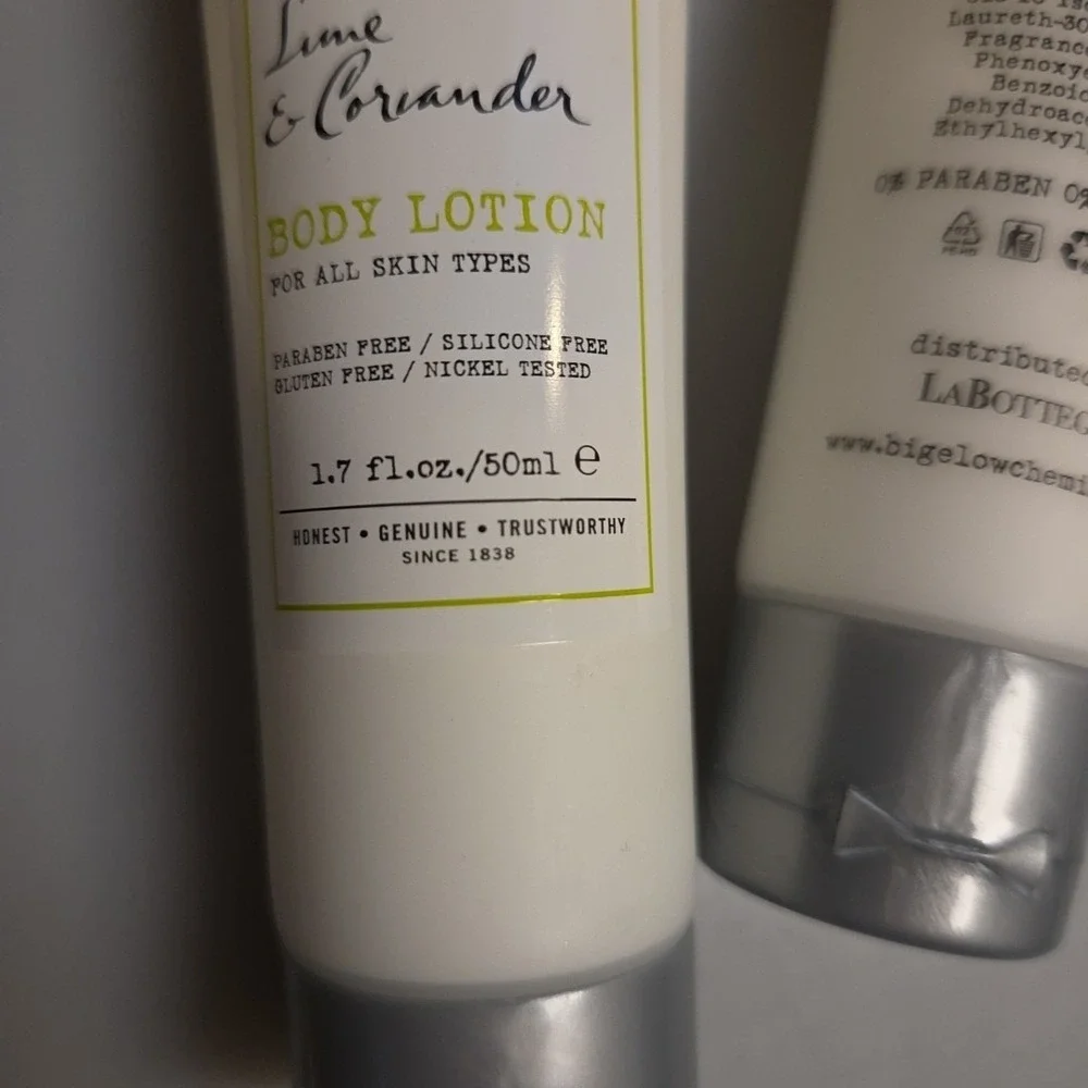 New NWT Bigelow Apothecaries Conditioner, Lime And coriander,‎ set If 2 Ea 1.7oz